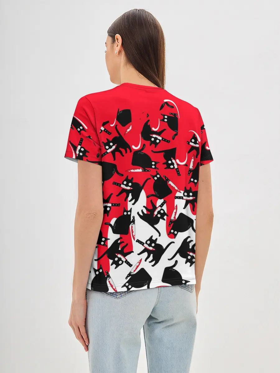 Женская базовая футболка / WHAT CAT