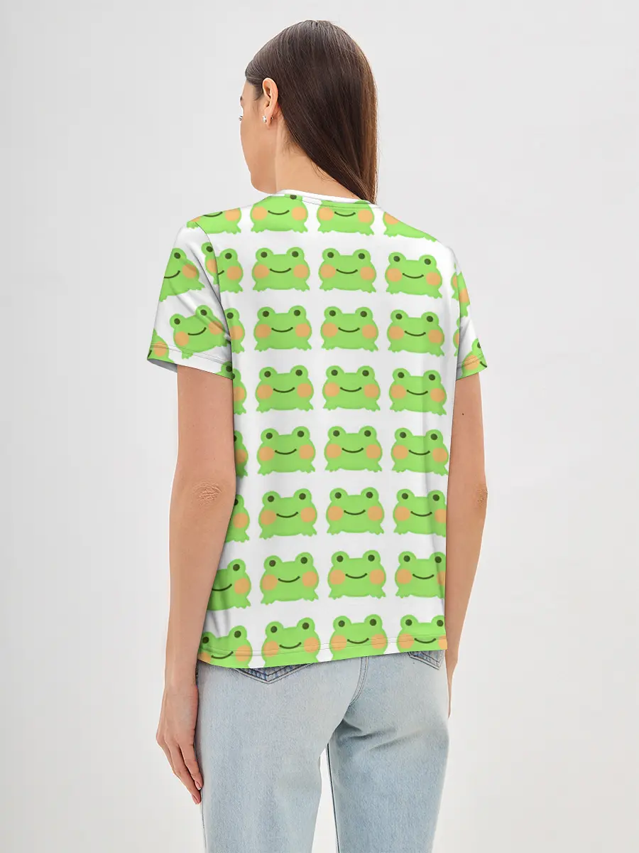 Женская базовая футболка / лягушка