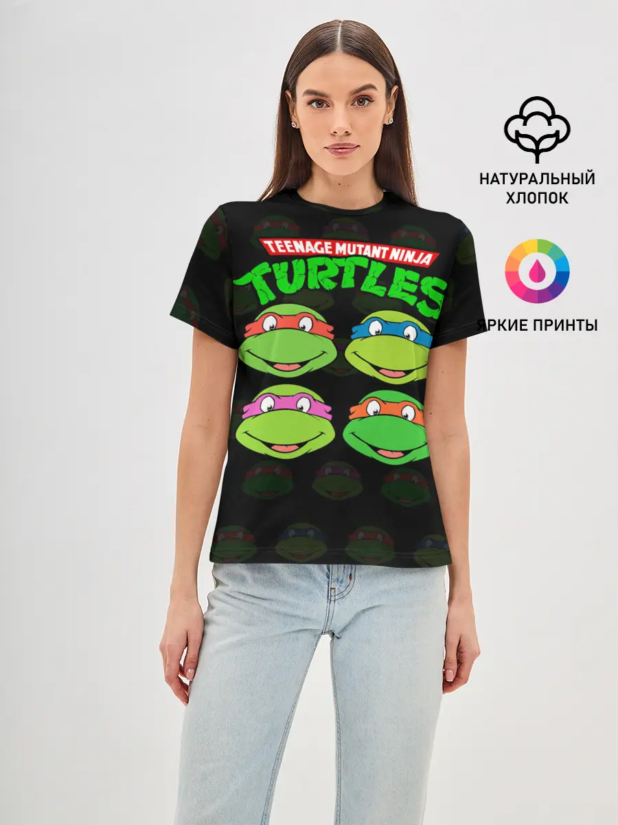 Женская базовая футболка / Черепашки-Ниндзя