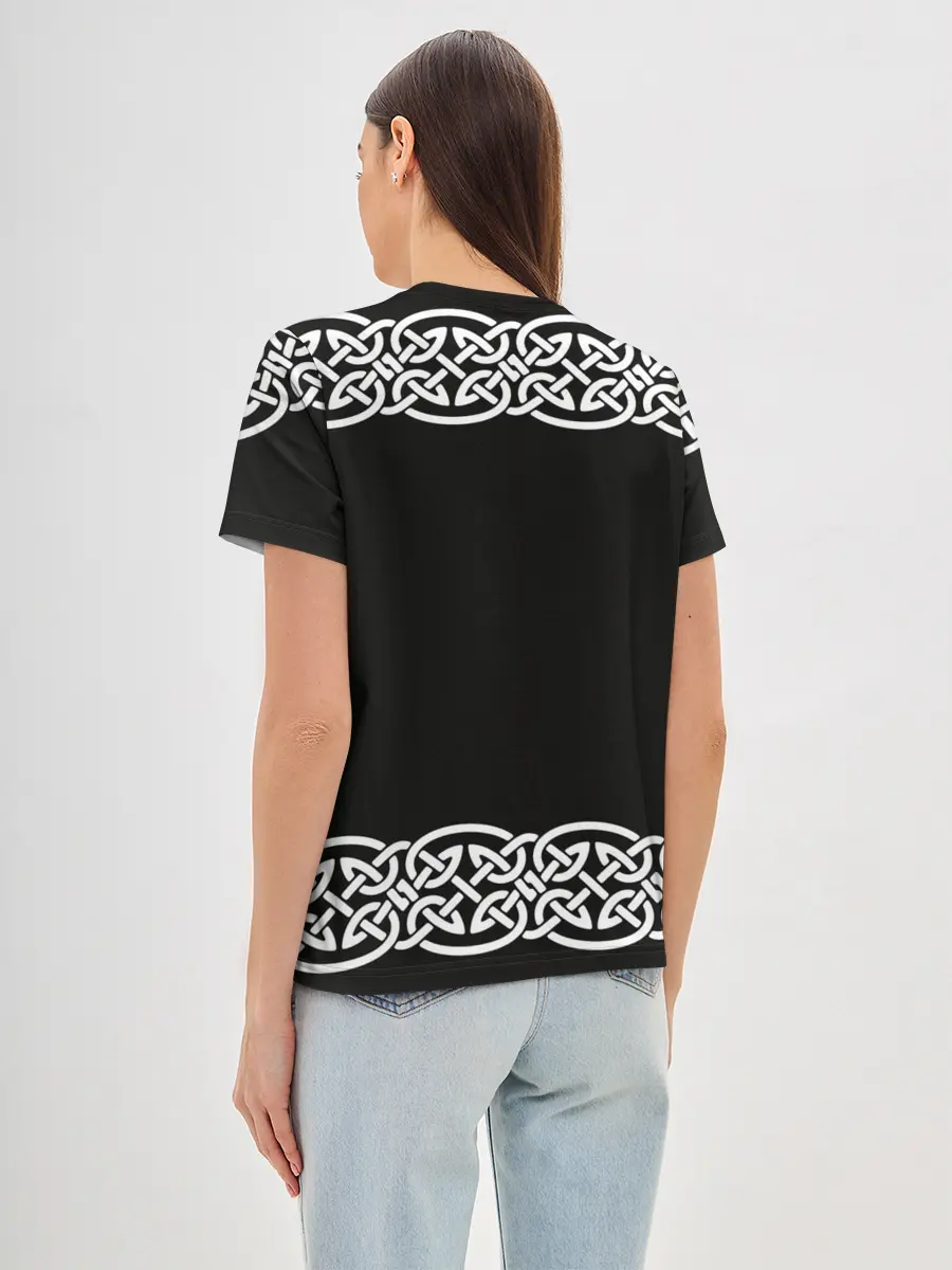 Женская базовая футболка / Рингерике олень белый 3D