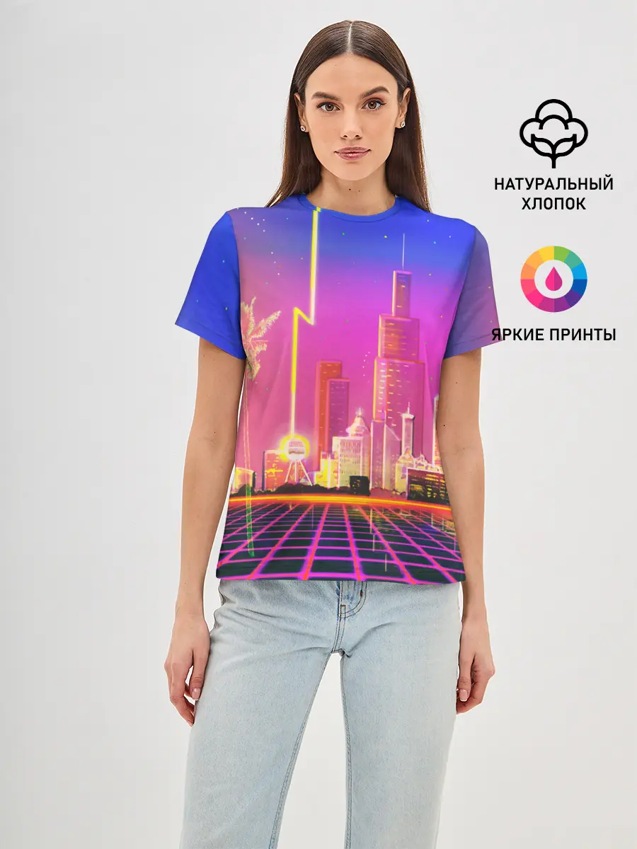 Женская базовая футболка / КИБЕР ГОРОД