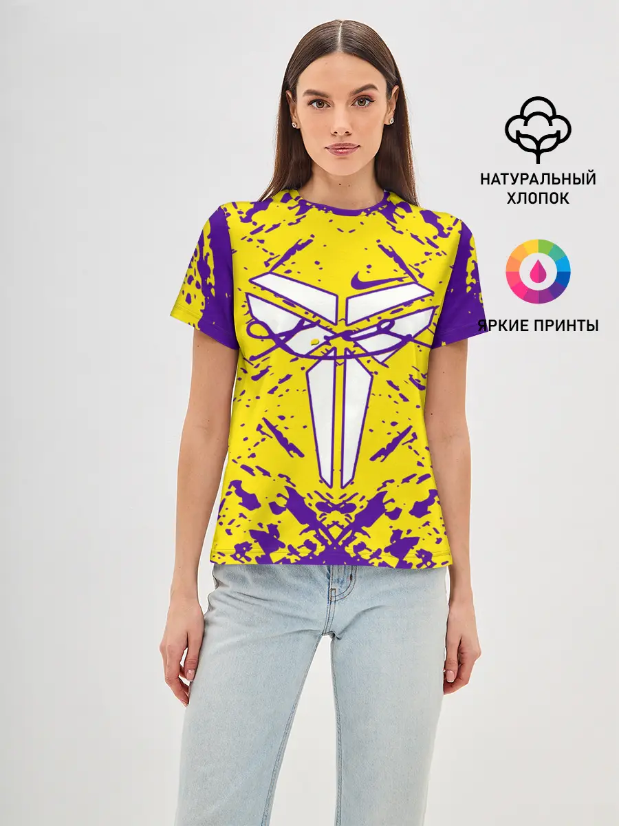 Женская базовая футболка / ЛЕЙКЕРС| LOS ANGELES LAKERS,