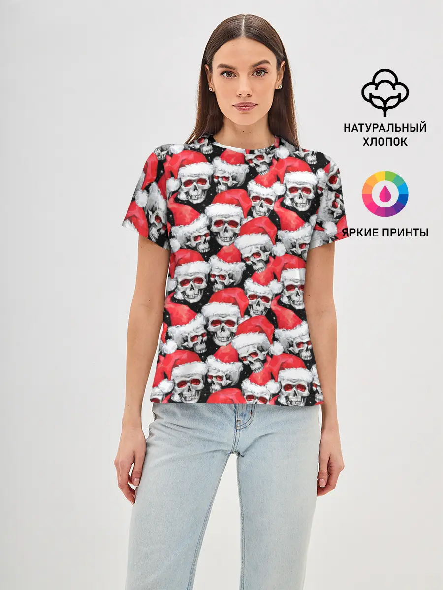 Женская базовая футболка / Деды морозы