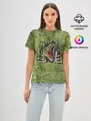 Женская базовая футболка / Динозавр из груди | Dino