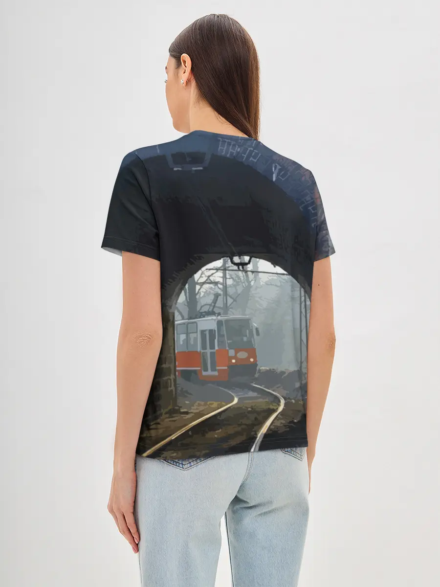 Женская базовая футболка / Трамвай
