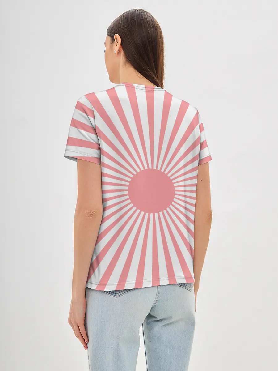 Женская базовая футболка / Убийца розового солнца