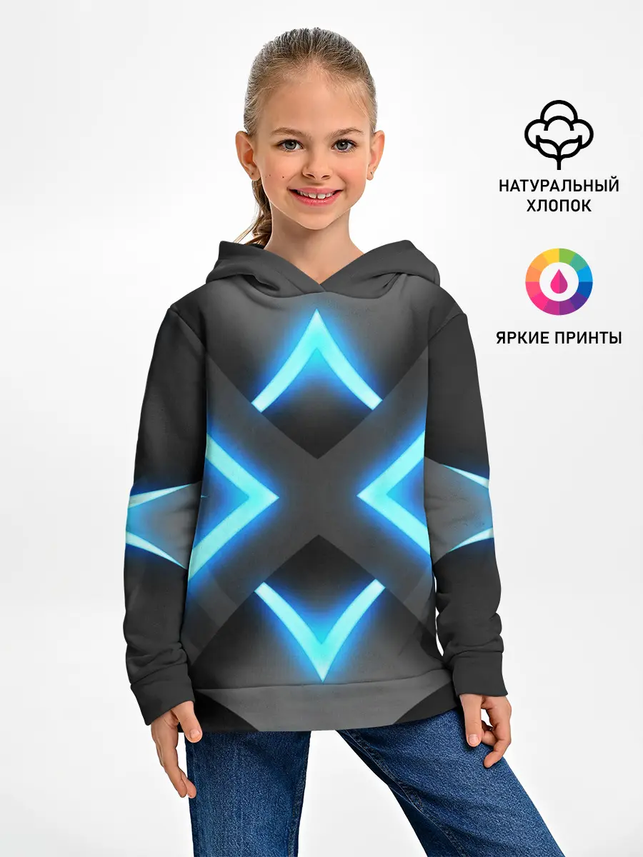 Детское худи / НЕОНОВЫЕ СТРЕЛКИ 3D