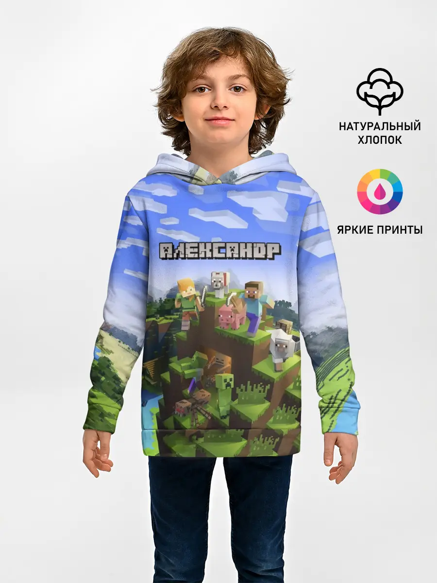 Детское худи / Александр - Minecraft