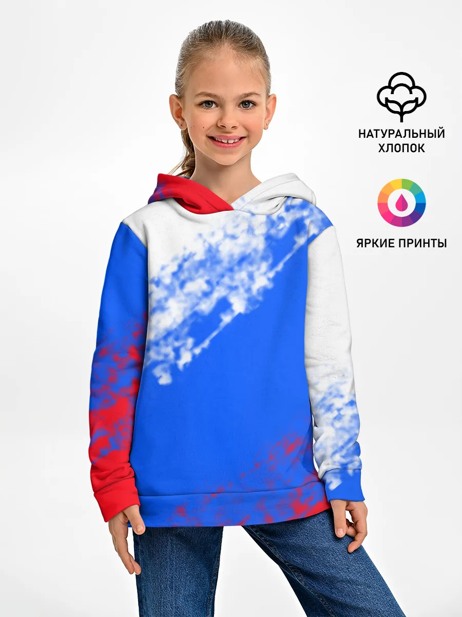Детское худи / Флаг РФ триколор
