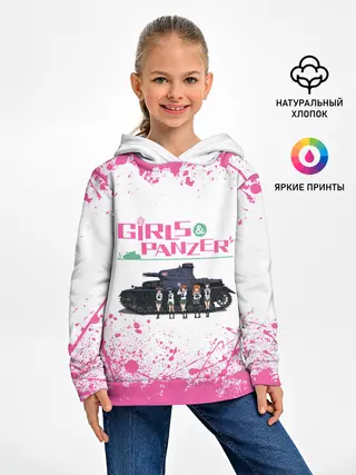Детское худи / Девушки и танки | Pink