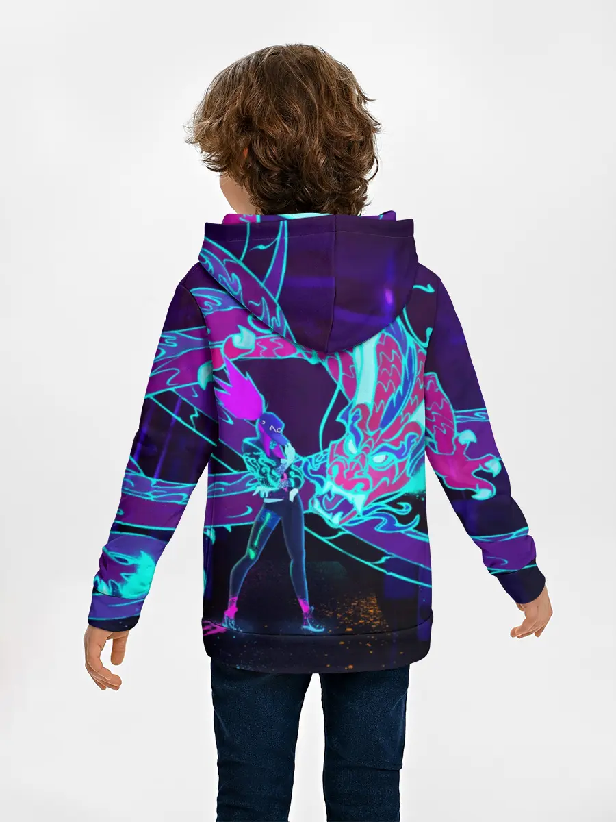 Детское худи / League Of Legends Neon Dragon