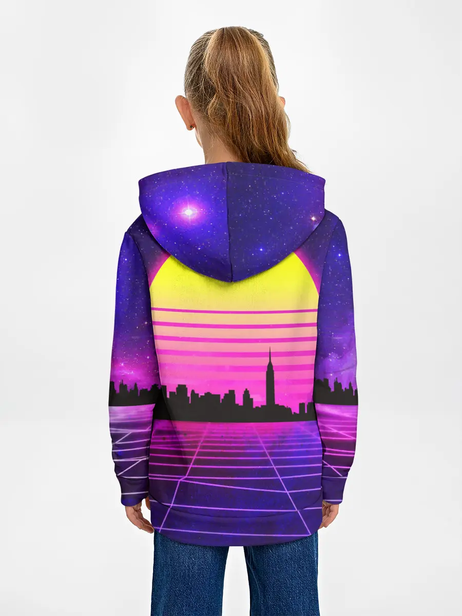 Детское худи / ГОРОД В НЕОНЕ