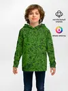 Детское худи / зелёный паттерн