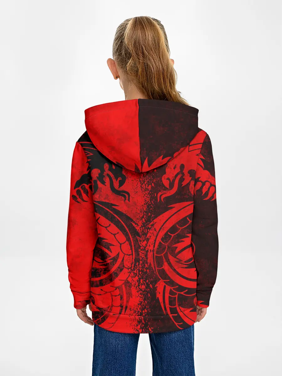 Детское худи / BLACK RED DRAGONS TATOO