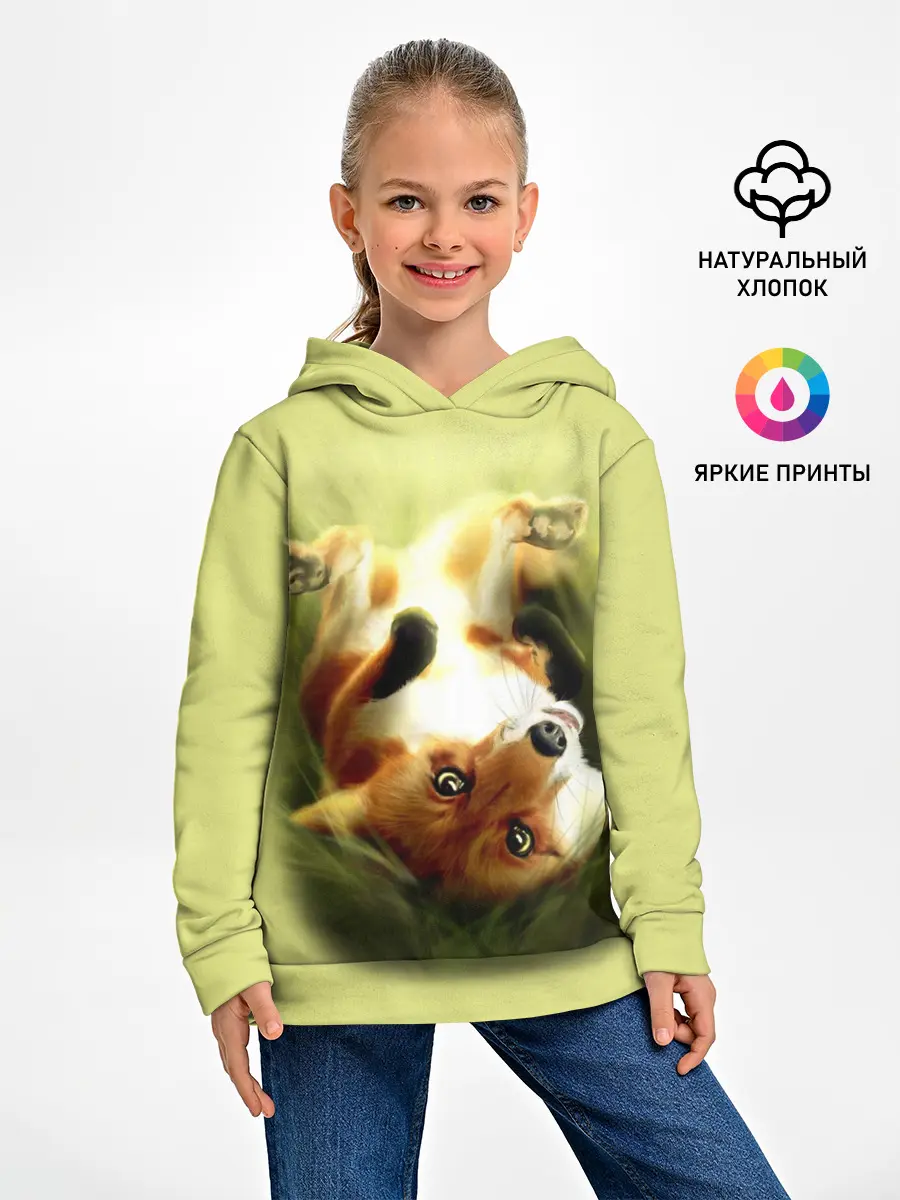 Детское худи / Лиса на траве
