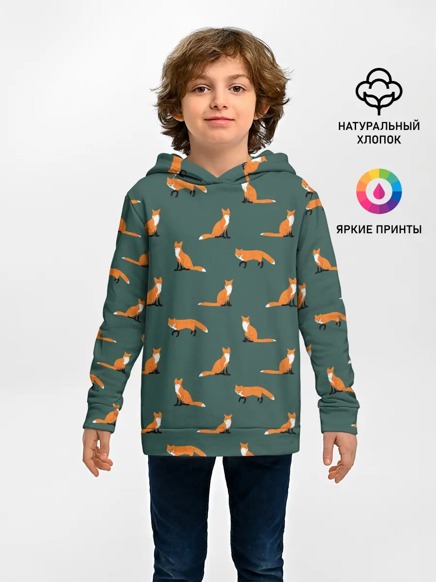 Детское худи / Лисы паттерн