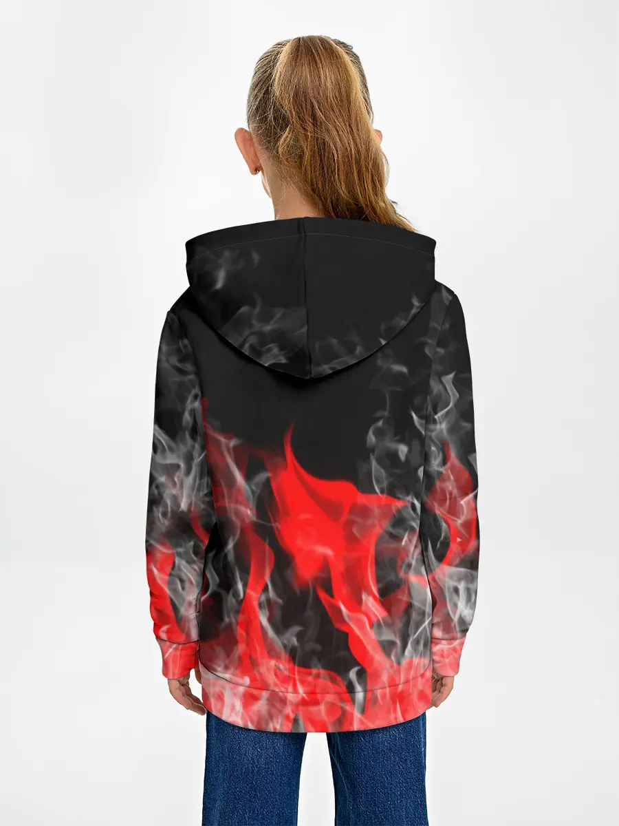 Детское худи / Чёрный клевер: Пламя.