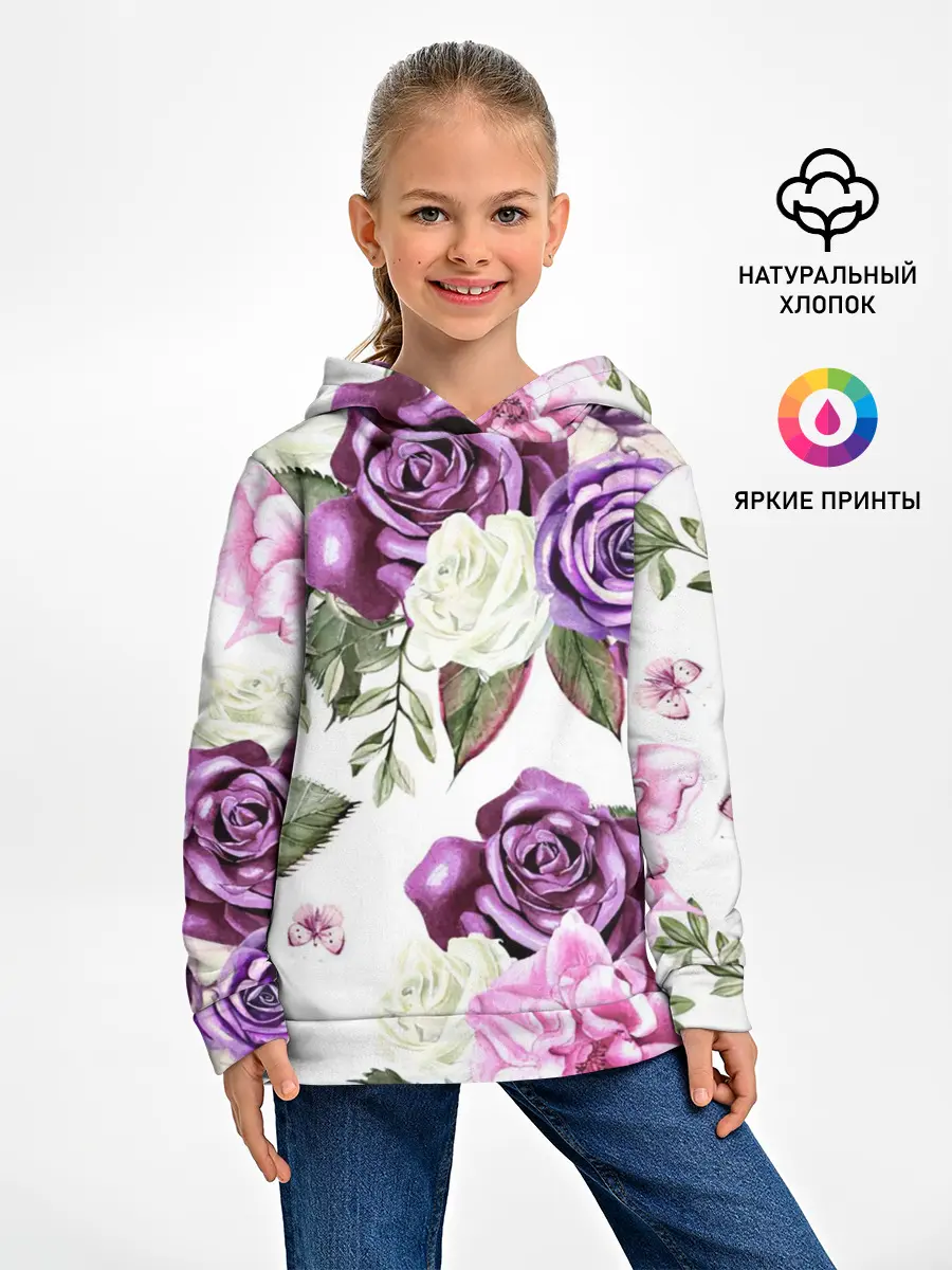 Детское худи / Красивые розы