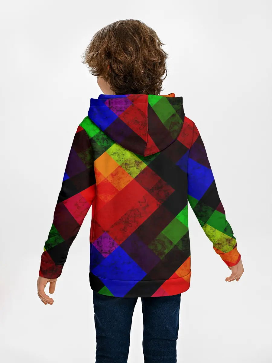Детское худи / Яркий геометрический узор