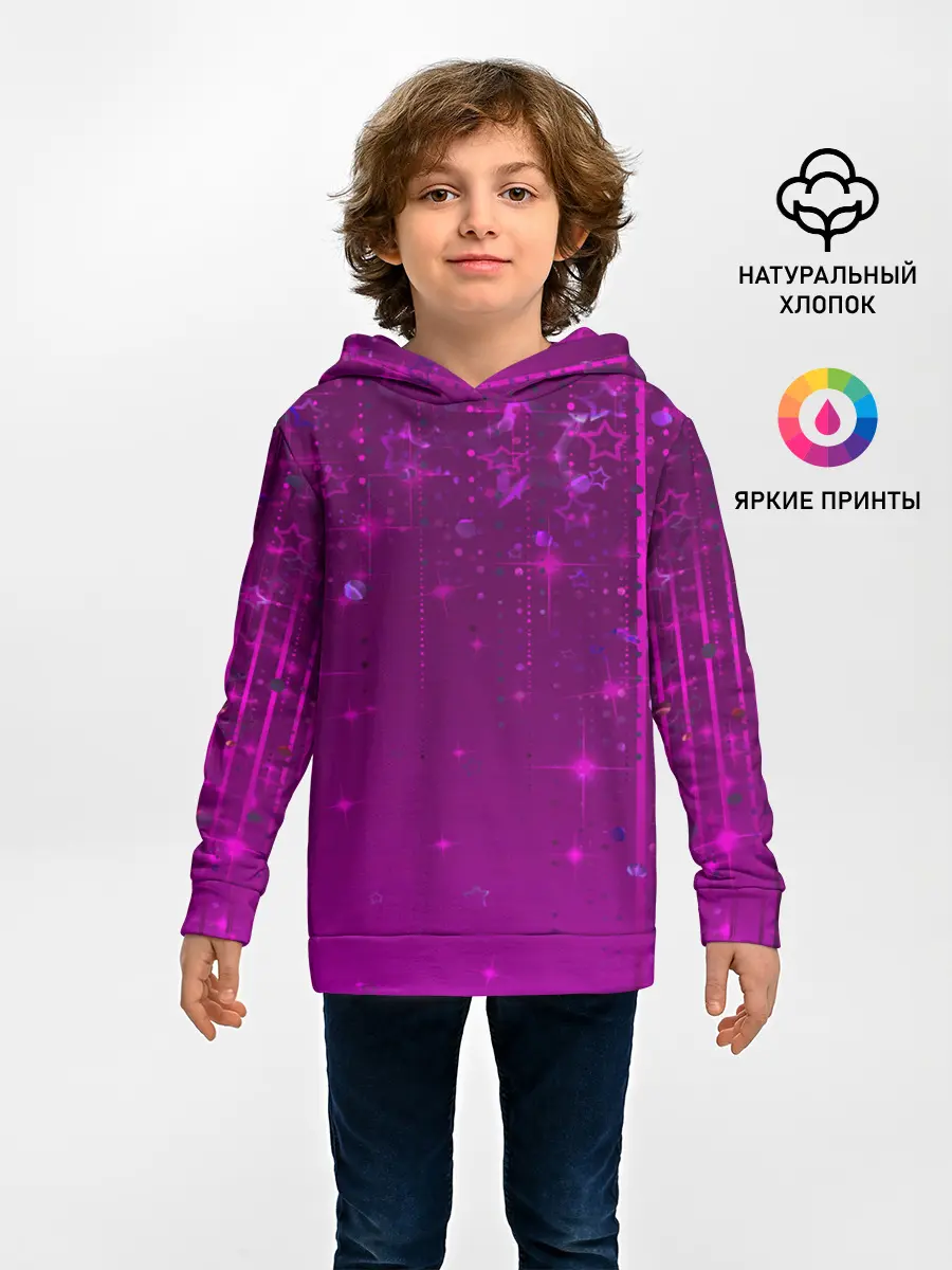 Детское худи / Абстрактный фон фуксия