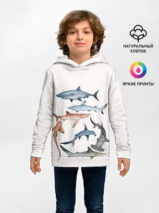 Детское худи / акулы
