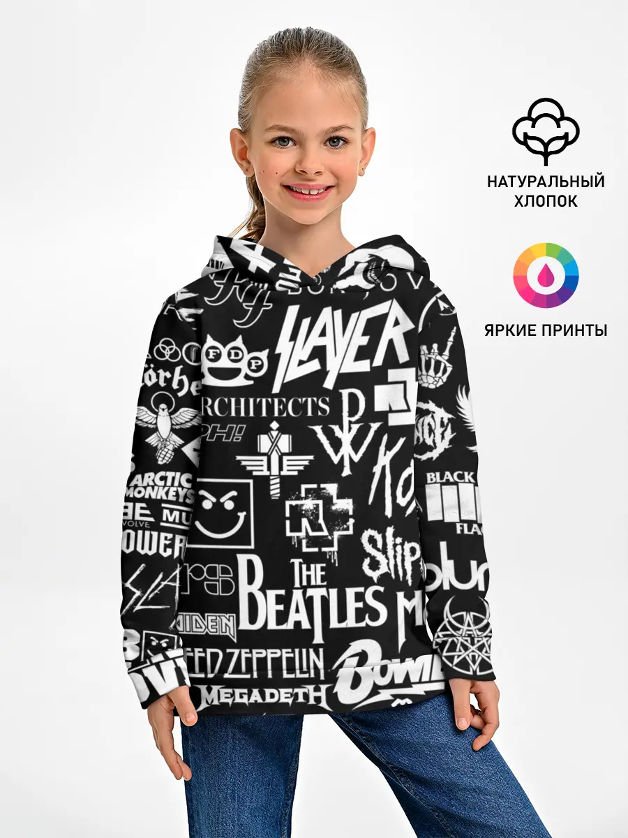 Детское худи / ЛОГОТИПЫ РОК ГРУПП