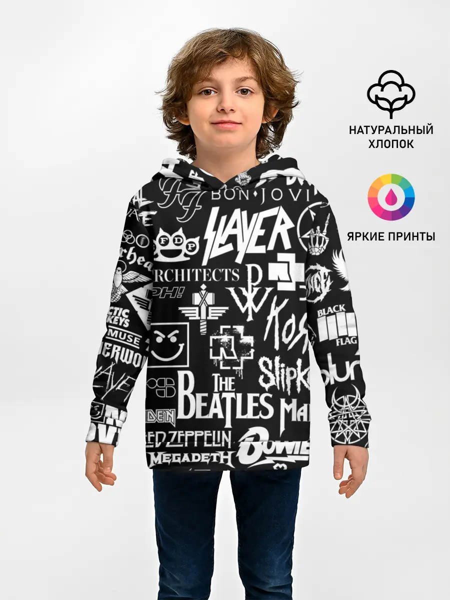 Детское худи / ЛОГОТИПЫ РОК ГРУПП