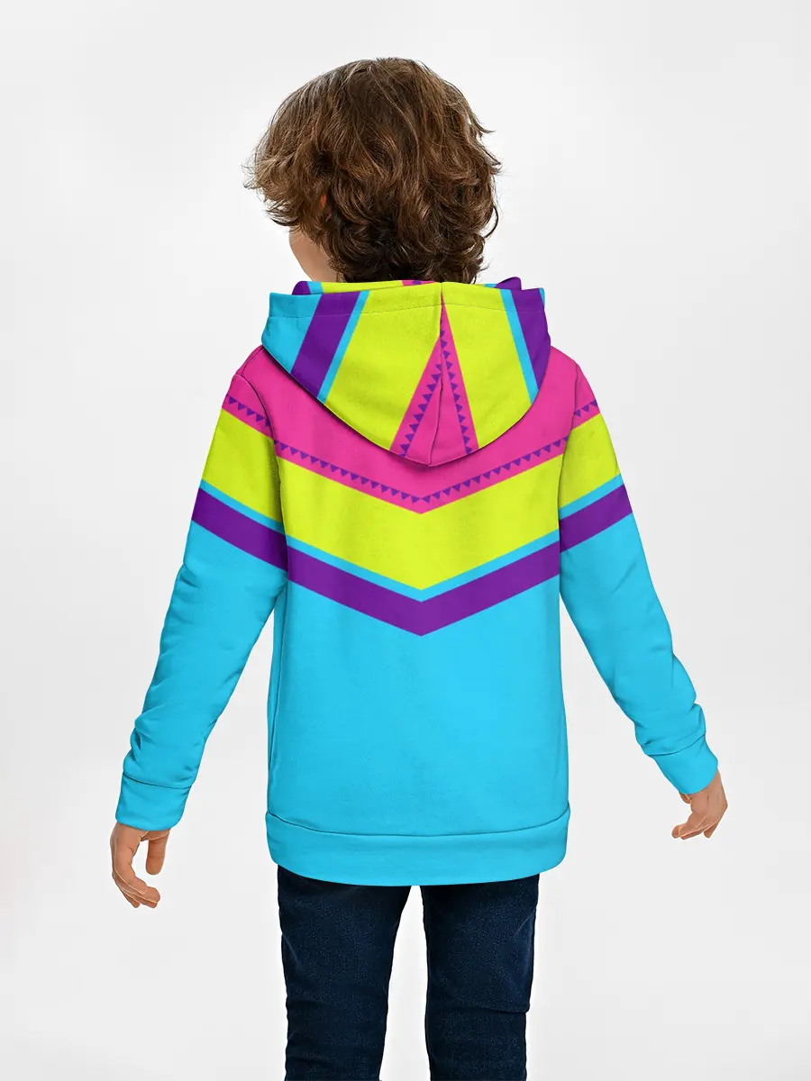 Детское худи / Цветные треугольники_голубой
