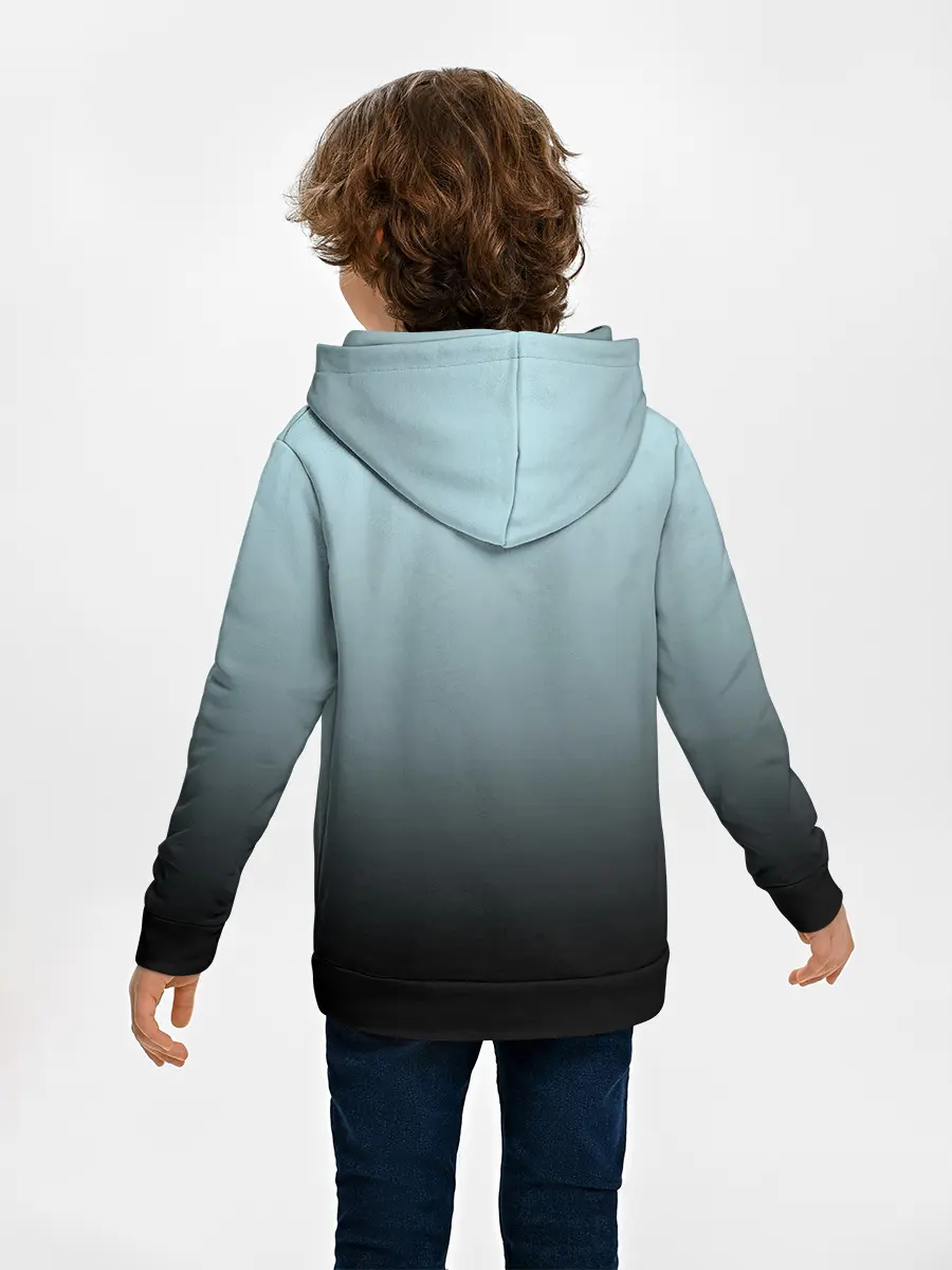 Детское худи / Black and Blue gradient