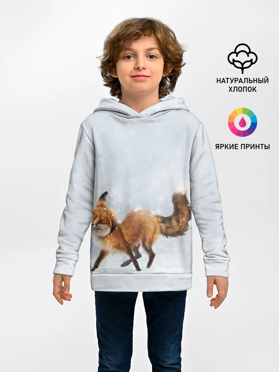 Детское худи / Зимняя лисичка