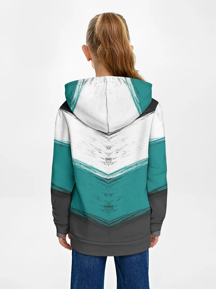 Детское худи / Полосатый абстрактный принт