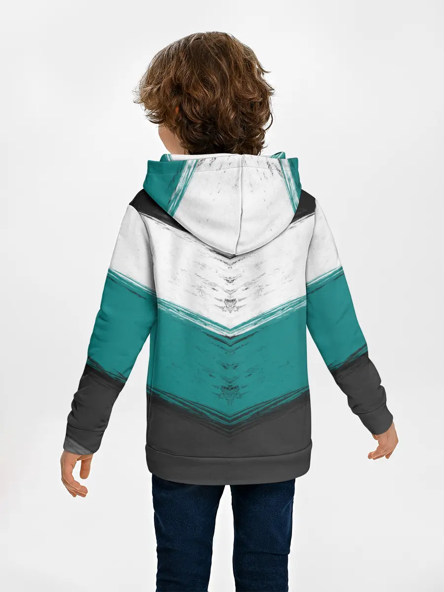 Детское худи / Полосатый абстрактный принт