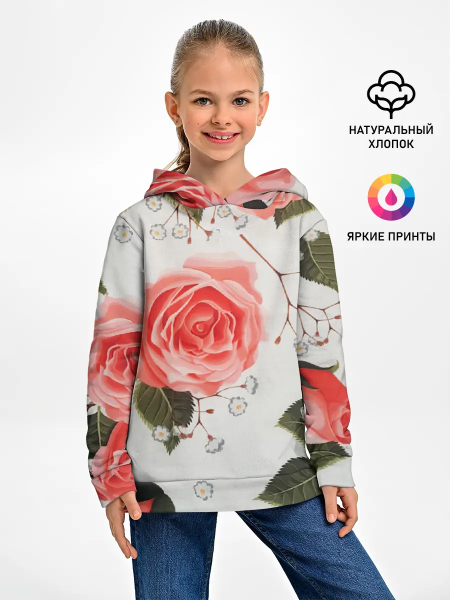 Детское худи / Нежные розы