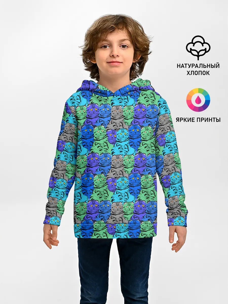 Детское худи / Толстый кот