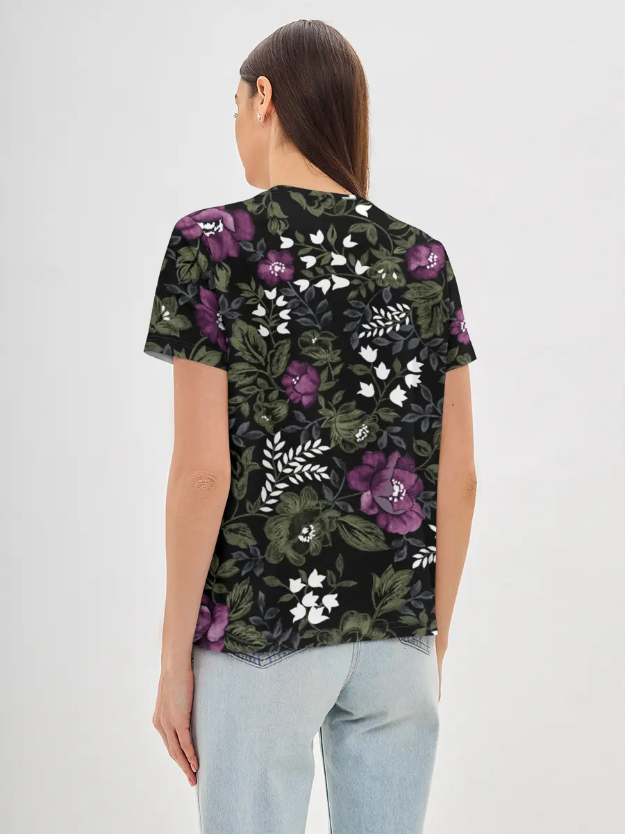 Женская базовая футболка / Цветы
