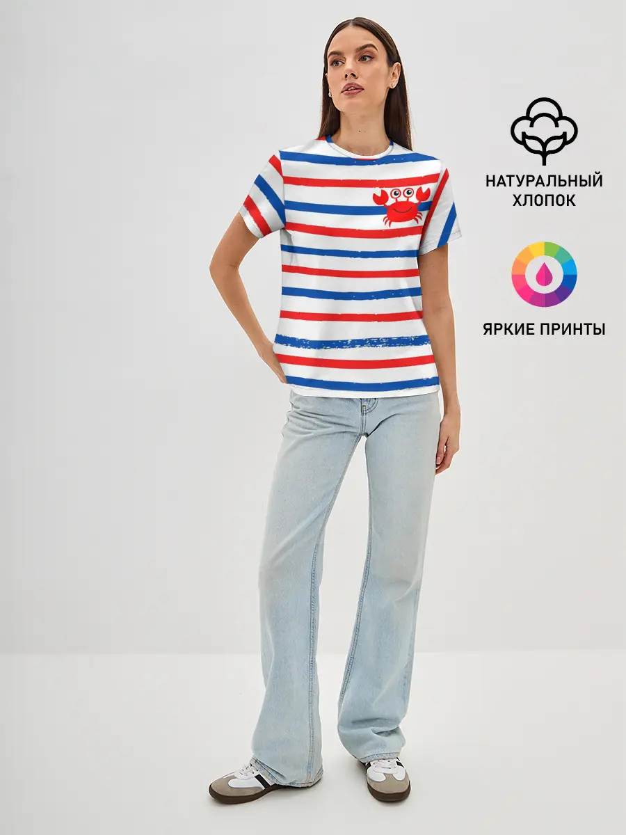 Женская базовая футболка / Крабик