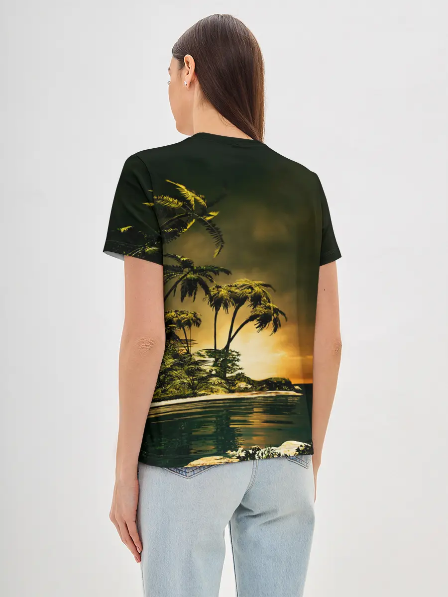Женская базовая футболка / РАЙСКИЙ ОСТРОВ