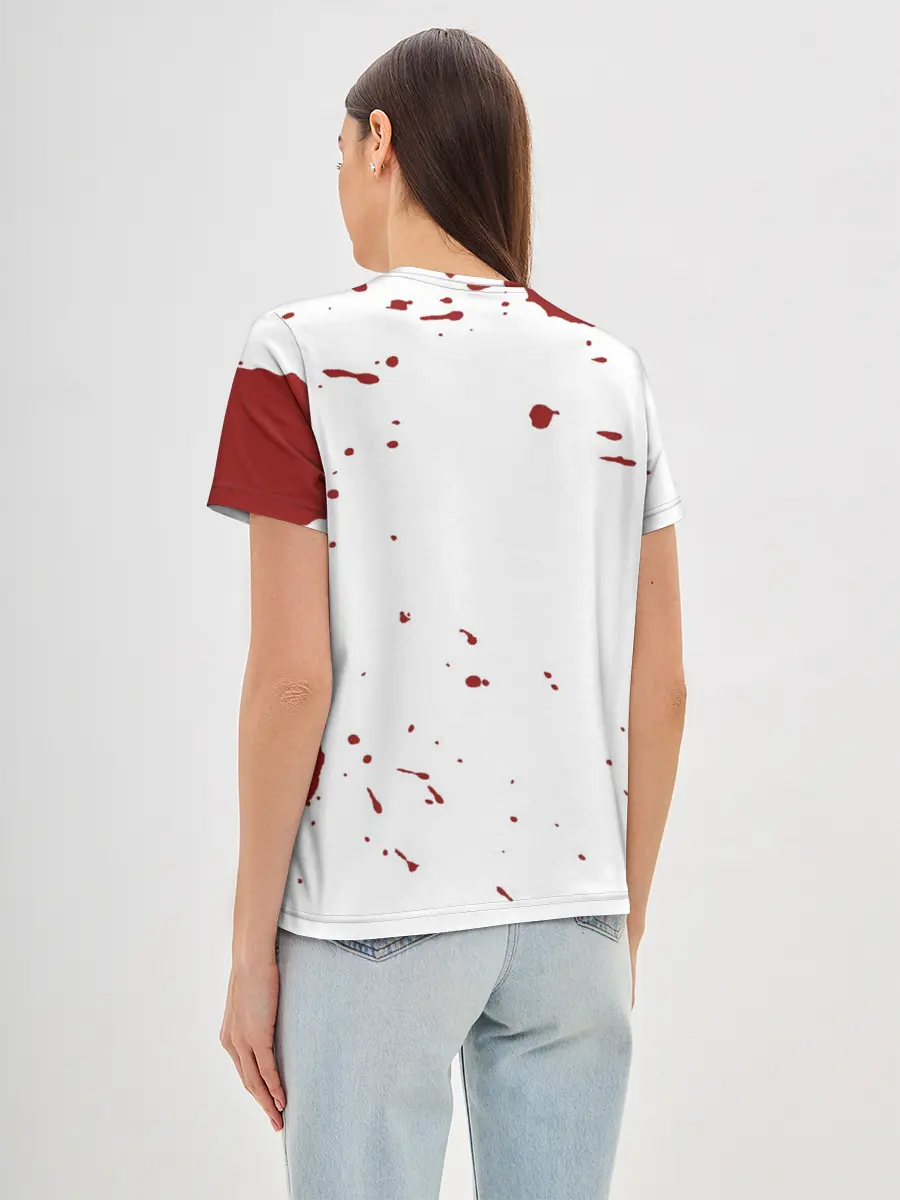 Женская базовая футболка / blood have a killer day Dexter