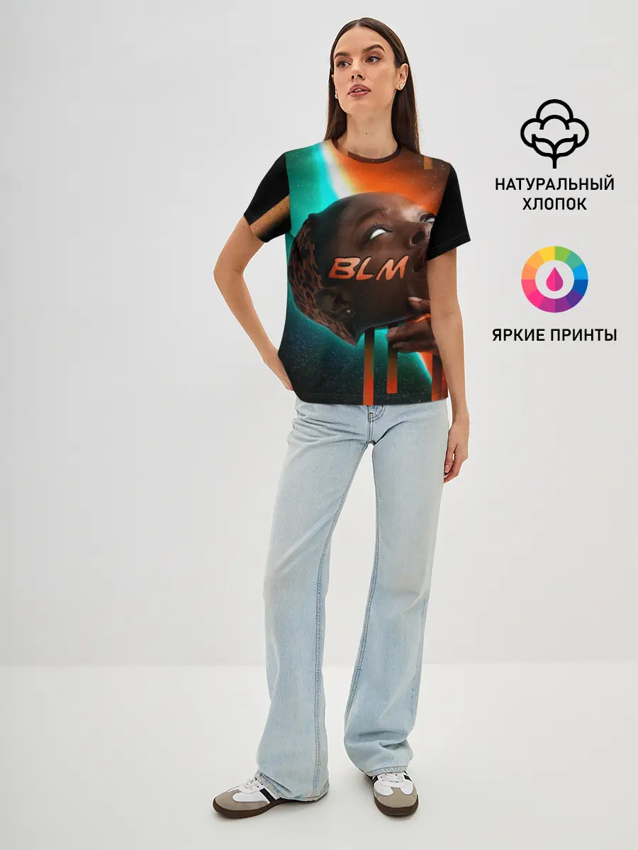 Женская базовая футболка / BLM