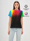 Женская базовая футболка / КРАСКИ ГРАДИЕНТ