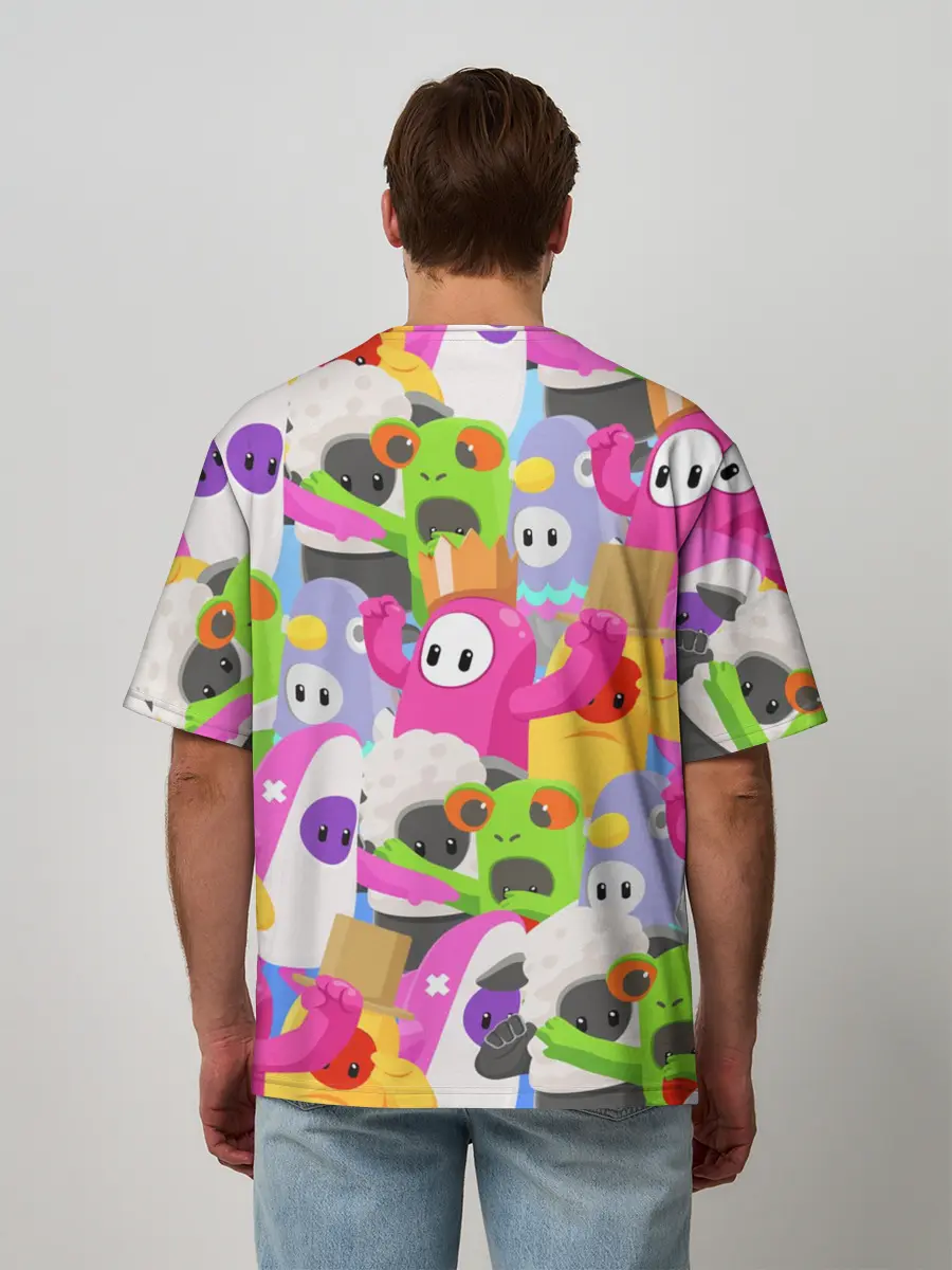 Мужская футболка оверсайз / Fall Guys