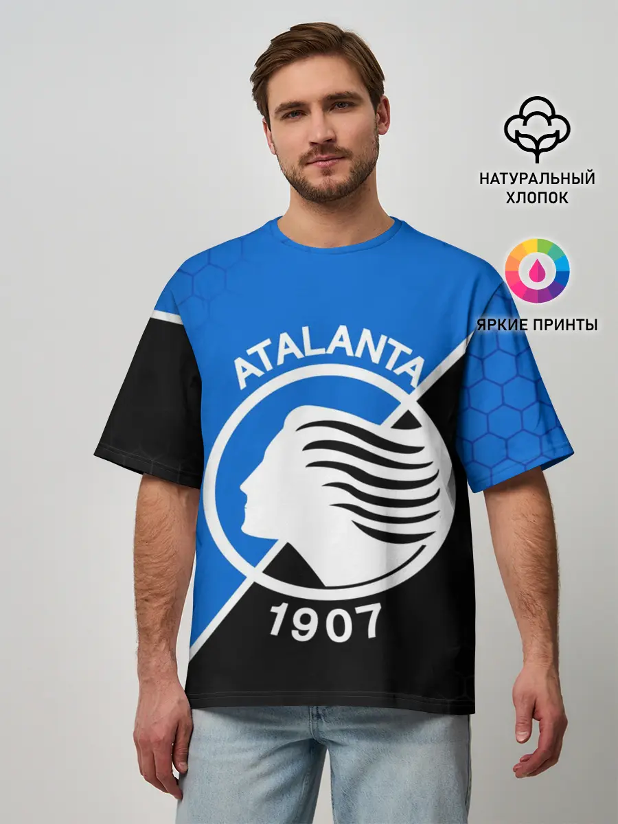 Мужская футболка оверсайз / FC ATALANTA / ФК АТАЛАНТА
