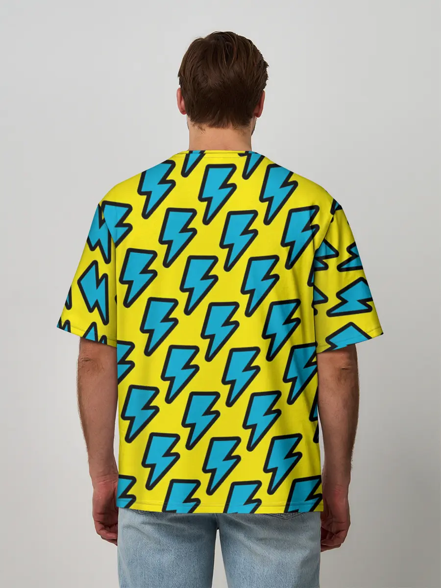 Мужская футболка оверсайз / Молнии