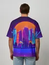 Мужская футболка оверсайз / НЕОНОВЫЙ ГОРОД