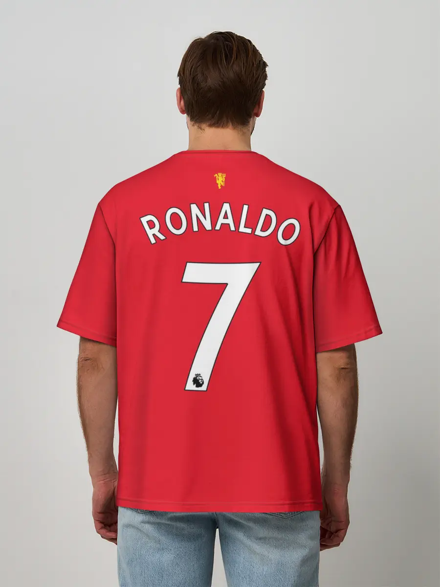 Мужская футболка оверсайз / Роналду Манчестер Юнайтед