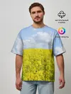 Мужская футболка оверсайз / Желтый цвет весны