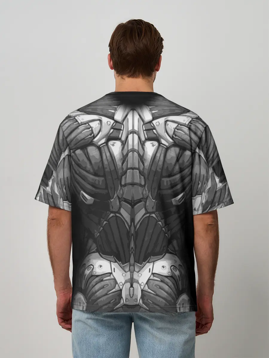 Мужская футболка оверсайз / Экзоскелет CRYSIS