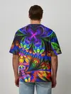 Мужская футболка оверсайз / ФРАКТАЛЬНЫЙ НЕОН
