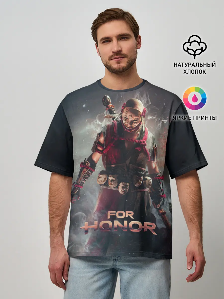 Мужская футболка оверсайз / Shadows of the Hitokiri art