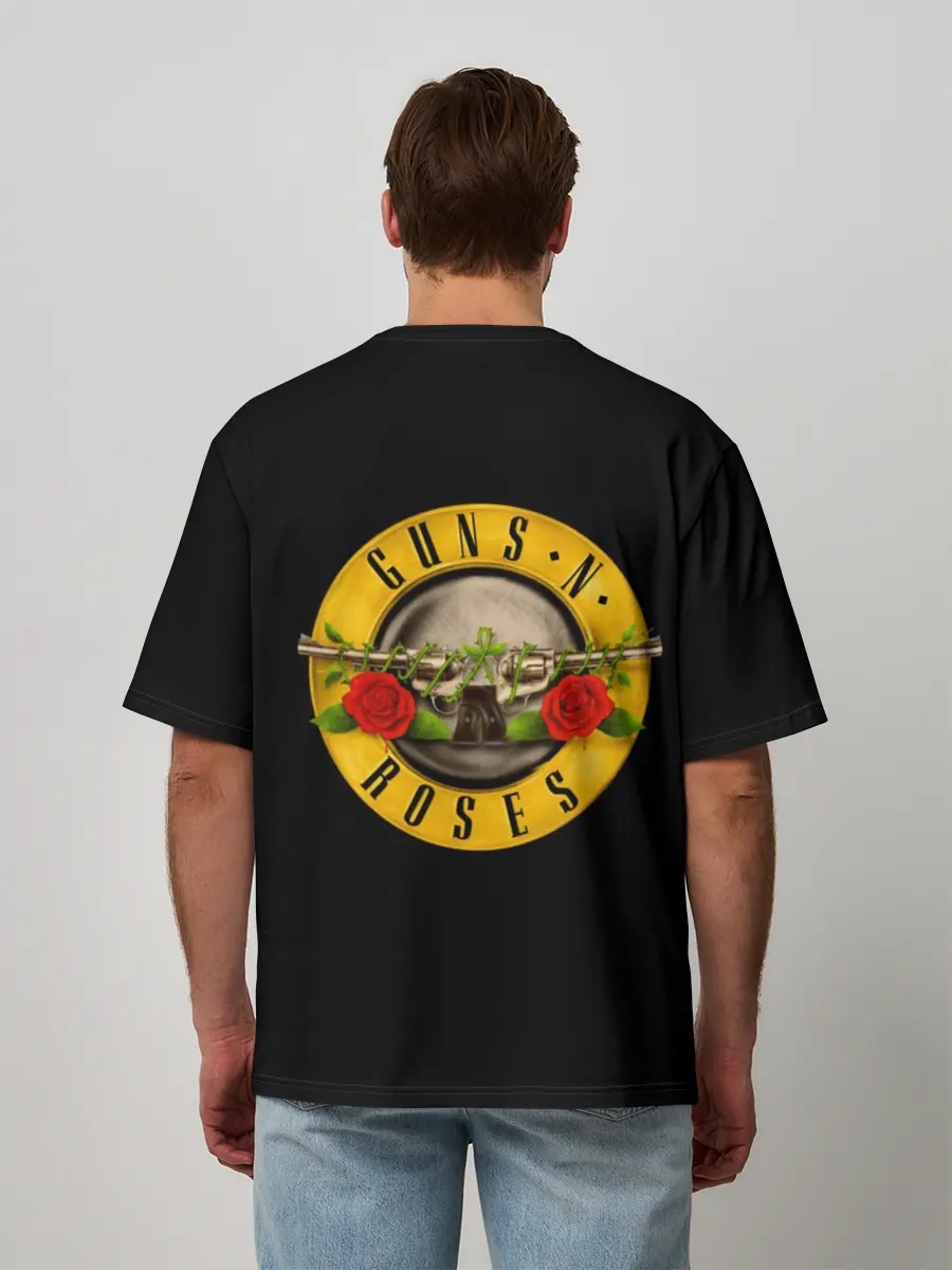 Мужская футболка оверсайз / Guns n roses + Спина